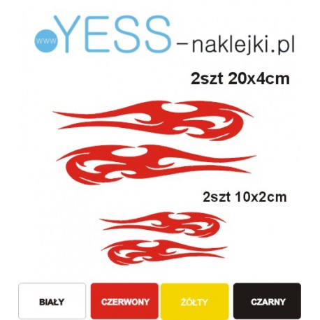 Tribale Płomienie Ognie Ogień Tribal (tatuaż) naklejki tuningowe na motocykl skuter rower quad kask YESS Naklejki