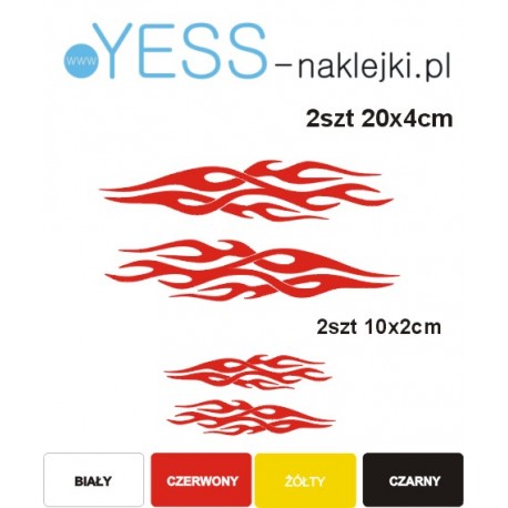 Tribale Płomienie Ognie Ogień Tribal (tatuaż) naklejki tuningowe na motocykl skuter rower quad kask YESS Naklejki