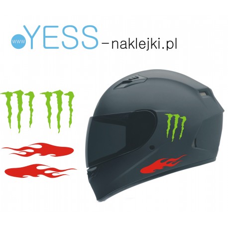 Tribale Płomienie Ognie Ogień Tribal  Monster Energy naklejki tuningowe na motocykl skuter rower quad  kask YESS Naklejki