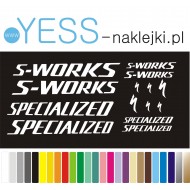 SPECIALIZED S-WORKS naklejki zastępcze na rower damski, męski, gravel, górski, mtb, szosowy, trekkingowy - YESS Naklejki