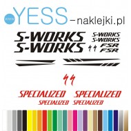 SPECIALIZED S-WORKS FSR naklejki zastępcze na rower damski, męski, gravel, górski, mtb, szosowy, trekkingowy - YESS Naklejki