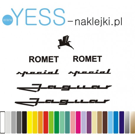  JAGUAR ROMET SPECIAL  naklejki zastępcze na rower damski, męski, górski, mtb, szosowy, trekkingowy, miejski - YESS Naklejki