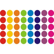 40szt TĘCZOWE  KROPKI GROSZKI  Naklejki Ozdobne Dziewczynka Chłopiec LGBT YESS Naklejki