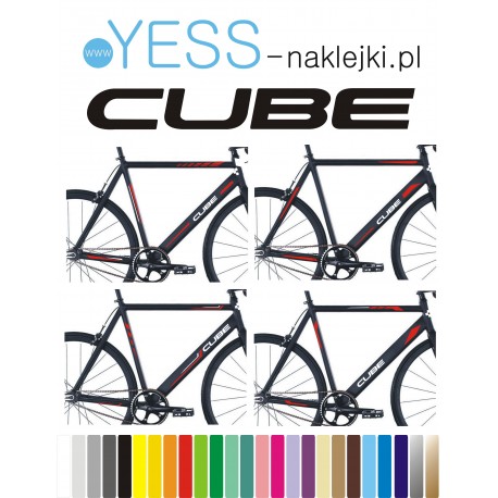 CUBE naklejki zastępcze na cały rower  męski, gravel, górski, mtb, szosowy, trekkingowy, miejski - YESS Naklejki