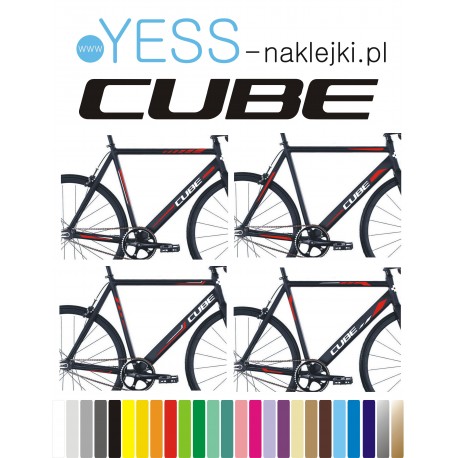 CUBE naklejki zastępcze na cały rower  męski, gravel, górski, mtb, szosowy, trekkingowy, miejski - YESS Naklejki