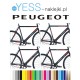 PEUGEOT  naklejki zastępcze na rower damski, męski, gravel, górski, mtb, szosowy, trekkingowy, miejski - YESS Naklejki