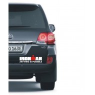 IRONMAN ANTHING IS POSSIBLE naklejka tuningowa na kask motocykl rower  - YESS Naklejki