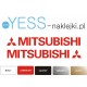 MITSUBISHI MOTORS czerwone Naklejki na Samochód TUNING YESS Naklejki