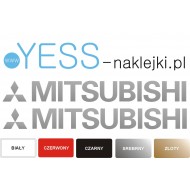 MITSUBISHI MOTORS srebrne naklejki na  samochód TUNING YESS Naklejki