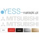 MITSUBISHI MOTORS  białe naklejki na  samochód TUNING YESS Naklejki