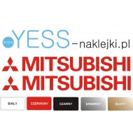MITSUBISHI MOTORS  czerwone naklejki na  samochód TUNING YESS Naklejki