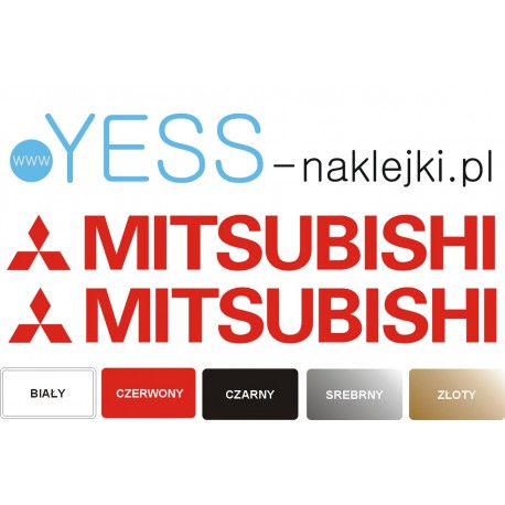 MITSUBISHI MOTORS  czerwone naklejki na  samochód TUNING YESS Naklejki