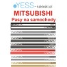 MITSUBISHI ASX, Colt, Eclipse Cross, Outlander PHEV, Space Star,Lancer, Galant, Pajero, Uniwersalne Naklejki Pasy na Samochód 
