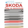 SKODA Fabia, Scala, Kamiq, Octavia, Karoq, Superb, Kodiaq, Uniwersalne Naklejki Pasy Boczne 180cm Samochód  Tuning YESS Naklejki