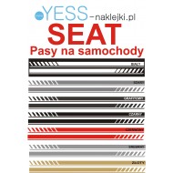 SEAT Ateca Ibiza Leon Alhambra Altea Uniwersalne Naklejki Pasy Boczne 180cm Tuning Samochód YESS Naklejki