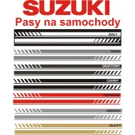 SUZUKI Samurai Swift Vitara Jimny Across S-Cross Grand Vitara i SX4 Uniwersalne Naklejki Pasy Boczne 180cm Tuning Samochód YESS 