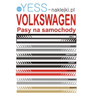 VOLKSWAGEN  VW Polo Golf Passat Sharan Uniwersalne Naklejki Pasy Boczne 180cm Tuning Samochód YESS Naklejki