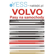 VOLVO V40, V70, S90, V90, XC90, XC60, S60, S40, V60 Uniwersalne Naklejki Pasy Boczne 180cm Tuning Samochód YESS Naklejki