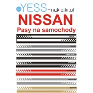 NISSAN Juke QASHQAI ARIYA Leaf Micra X-Trail NAWARA Uniwersalne Naklejki Pasy Boczne  180cm  na Samochód  Tuning  YESS Naklejki