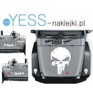  PUNISHER MITSUBISHI Naklejki tuningowe samochód terenowy Outlander PHEV, Pajero, Off Road 4x4 YESS Naklejki