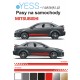 MITSUBISHI  Pajero, ASX, Colt, Eclipse Cross, Outlander PHEV, Space Star,Lancer, Galant, Uniwersalne Naklejki Pasy Boczne 180cm 