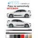 MITSUBISHI  Pajero, ASX, Colt, Eclipse Cross, Outlander PHEV, Space Star,Lancer, Galant, Uniwersalne Naklejki Pasy Boczne 180cm 