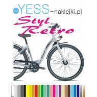 RETRO KWIATKI ORNAMENT  801 naklejki na rower damski, miejski, damka, holender,  YESS Naklejki