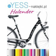 HOLENDER KWIATKI 45szt małe i duże naklejki na rower damski,holender, miejski, damka,  YESS Naklejki