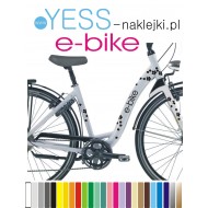 E-BIKE KWIATKI 45szt małe i duże naklejki na rower damski, holender, miejski, damka, rower elektryczny  YESS Naklejki
