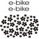E-BIKE KWIATKI 45szt małe i duże naklejki na rower damski, holender, miejski, damka, rower elektryczny  YESS Naklejki