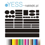 Kształtki folia samoprzylepna  ochronna, maskująca, zabezpiczająca przed otarciami, na rower, na ramę rowerową  - YESS Naklejki