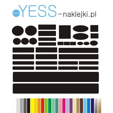 Kształtki folia samoprzylepna  ochronna, maskująca, zabezpiczająca przed otarciami, na rower, na ramę rowerową  - YESS Naklejki