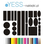Kształtki folia samoprzylepna  ochronna, maskująca, zabezpiczająca przed otarciami, na rower, na ramę rowerową  - YESS Naklejki