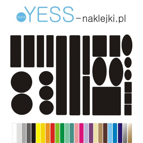 Kształtki folia samoprzylepna  ochronna, maskująca, zabezpiczająca przed otarciami, na rower, na ramę rowerową  - YESS Naklejki