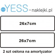 2szt Bezbarwne Naklejki OCHRONNE  osłona OCHRONNA na amortyzator widelec YESS Naklejki