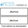2szt Bezbarwne Naklejki OCHRONNE  osłona OCHRONNA na amortyzator widelec YESS Naklejki
