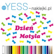 Dzień Motyla kolorowe naklejki motylki motyle na koszulke t-shirt  dziewczynka YESS Naklejki