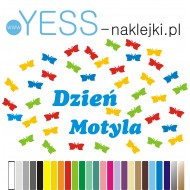 Dzień Motyla kolorowe naklejki motylki motyle na koszulke t-shirt  chłopiec  YESS Naklejki