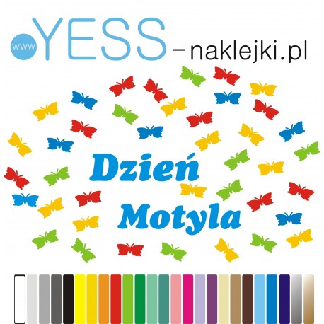 Dzień Motyla kolorowe naklejki motylki motyle na koszulke t-shirt  chłopiec  YESS Naklejki