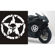 PUNISHER GWIAZDA  naklejka na motocykl samochód tuning YESS Naklejki