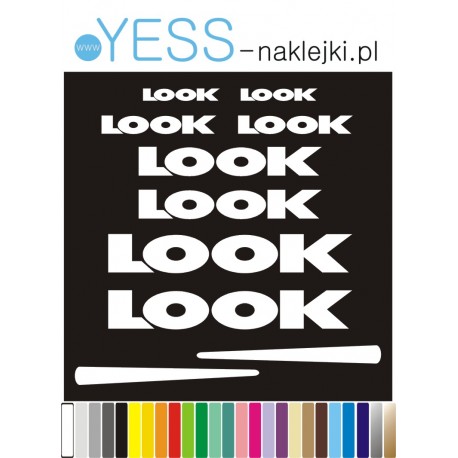LOOK naklejki zastępcze na rower damski, męski, gravel, górski, mtb, szosowy, trekkingowy, miejski - YESS Naklejki