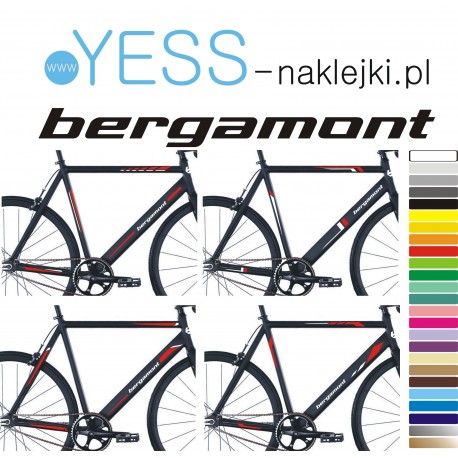 BERGAMONT naklejki zastępcze na rower damski, męski, gravel, górski, mtb, szosowy, trekkingowy, miejski - YESS Naklejki