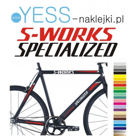  SPECIALIZED S-WORKS FSR naklejki tuningowe zastępcze na rower damski, męski, gravel, górski, mtb, szosowy - YESS Naklejki