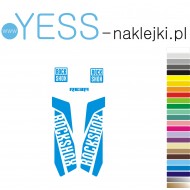 REBA ROCK SHOX niebieskie naklejki  na amortyzator widelec  YESS Naklejki