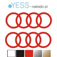 AUDI  LOGO Naklejki Tuningowe na drzwi na Samochód A4 A5 A6 A7 A8 Q3 Q5 Q7 Q8 TT  YESS Naklejki
