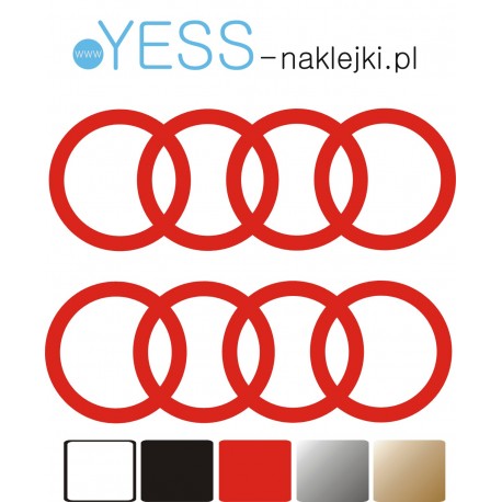 AUDI  LOGO Naklejki Tuningowe na drzwi na Samochód A4 A5 A6 A7 A8 Q3 Q5 Q7 Q8 TT  YESS Naklejki