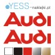AUDI  LOGO Naklejki Tuningowe na drzwi na Samochód  A4 A5 A6 A7 A8 Q3 Q5 Q7 Q8 TT YESS Naklejki