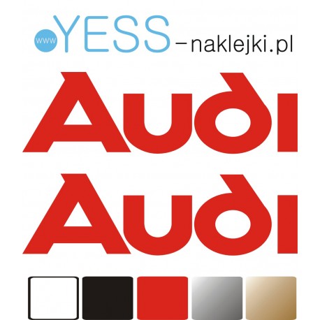 AUDI  LOGO Naklejki Tuningowe na drzwi na Samochód  A4 A5 A6 A7 A8 Q3 Q5 Q7 Q8 TT YESS Naklejki