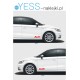 AUDI  LOGO Naklejki Tuningowe na drzwi na Samochód  A4 A5 A6 A7 A8 Q3 Q5 Q7 Q8 TT YESS Naklejki