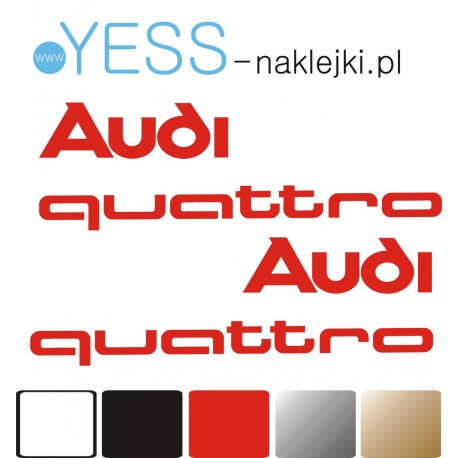 AUDI  QUATTRO Naklejki Tuning Samochód A4 A5 A6 A7 A8 Q3 Q5 Q7 Q8 TT YESS Naklejki